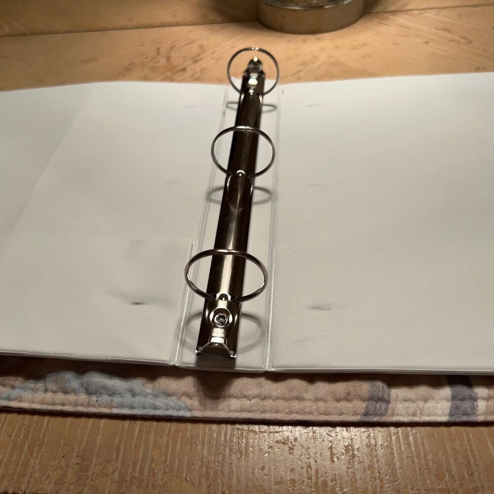 WHITE 2" 3 RING BINDER - Picture 2 of 2